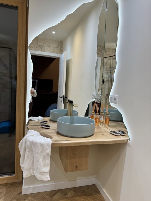 Blat lavoar baie lemn masiv stejar cires paltin