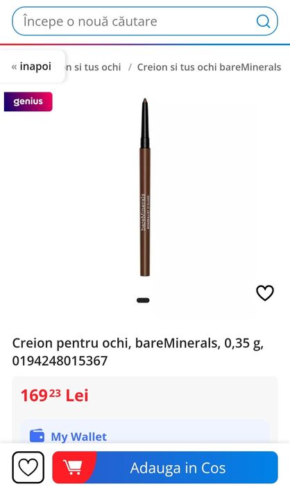 Creion pentru ochi, bareMinerals, 0,35 g, 0194248015367