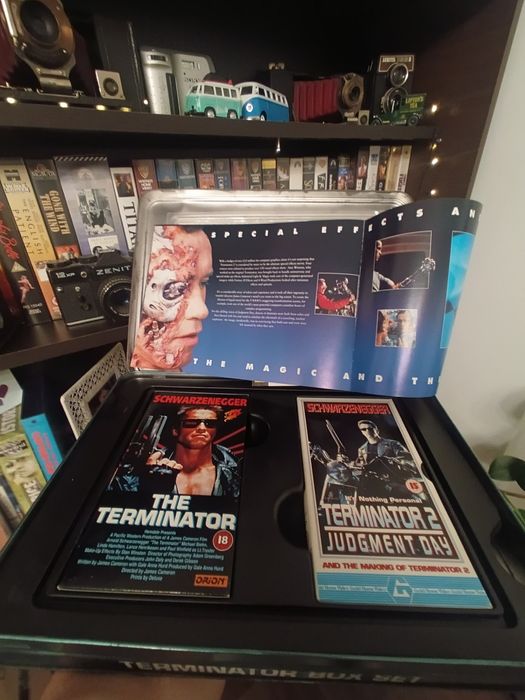 Pachet casete VHS TERMINATOR originale în cutie specială