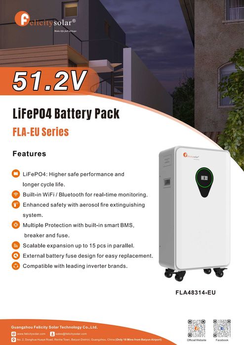 Baterie FELICITY Solar FLA48314 16KWH 314AH