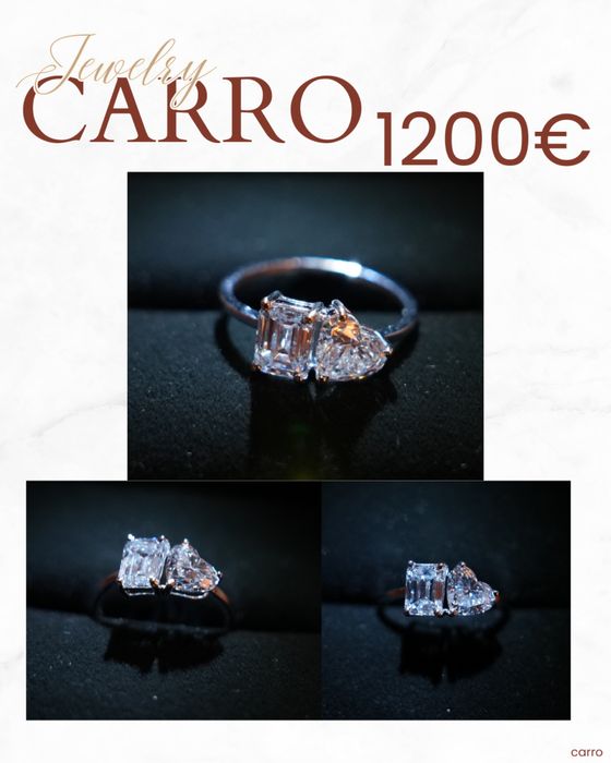 Inel Inimioara Aur Alb 14K Diamante Lab Grown