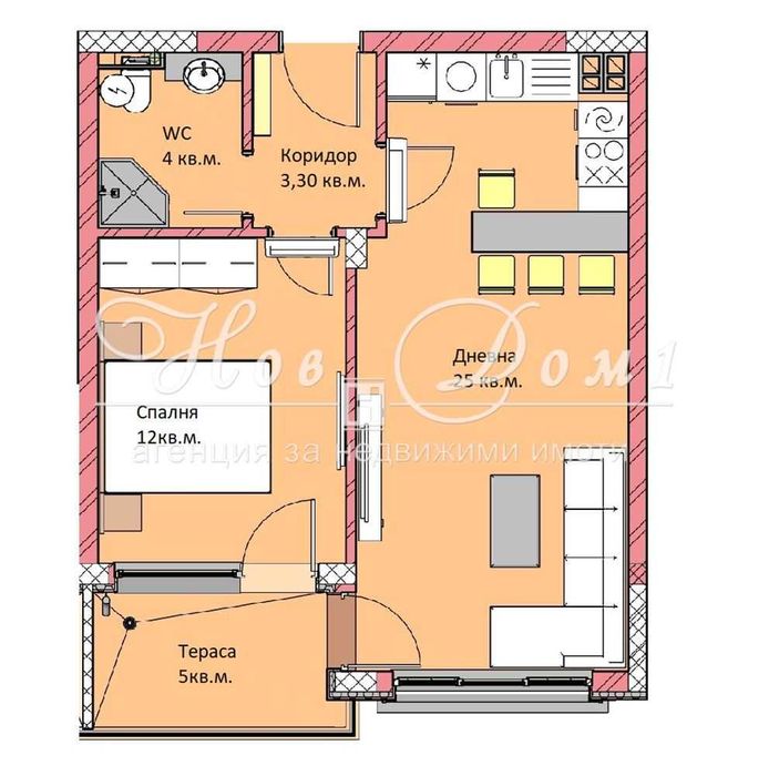 Продава се Двустаен апартамент в Варна, Виница - 63 кв.м за 1358 €/кв.м - Снимка #2