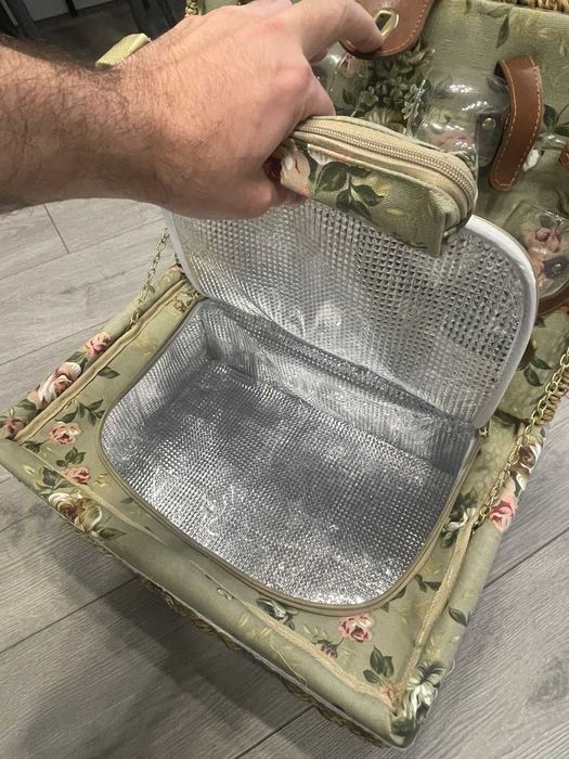 Корзина для пикника с посудой