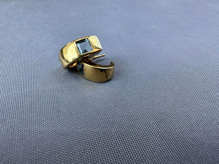 Cercei din aur si acvamarin