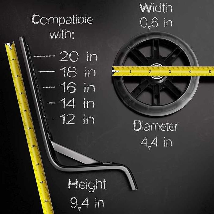 Универсални помощни колела за велосипед с размер 12-20" с LED светлини