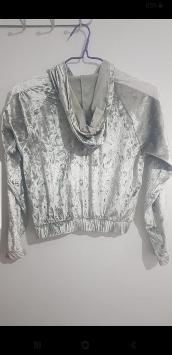 Hanorac dama scurt din catifea mar s/m