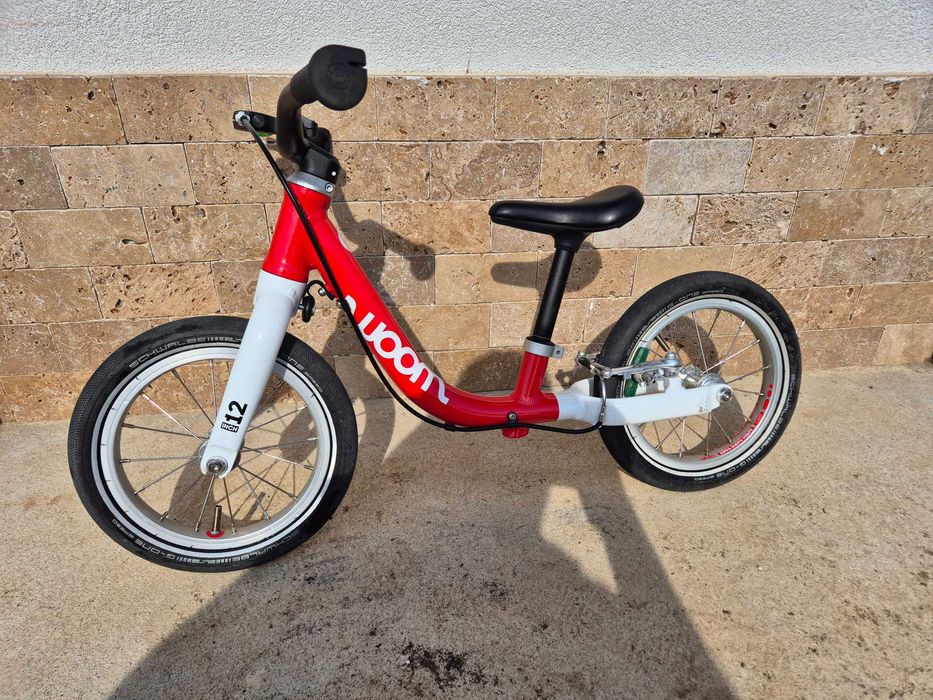 Bicicleta Woom 1 Go rosie, fara pedale, de echilibru