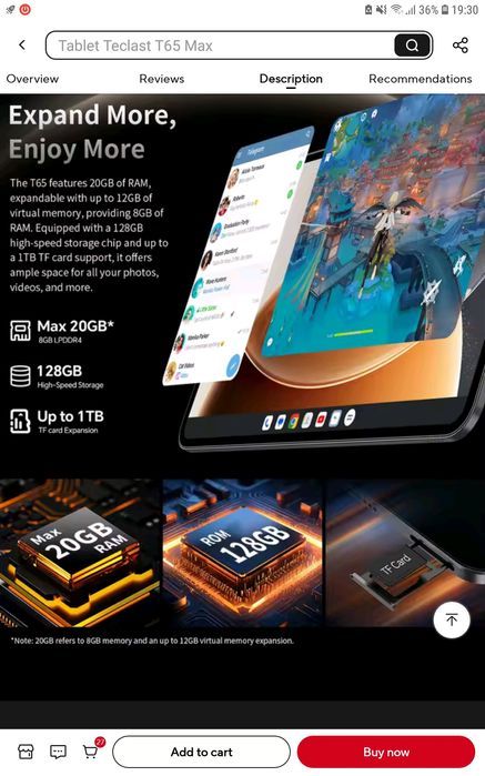 Tableta PC 13,4inch NOUA