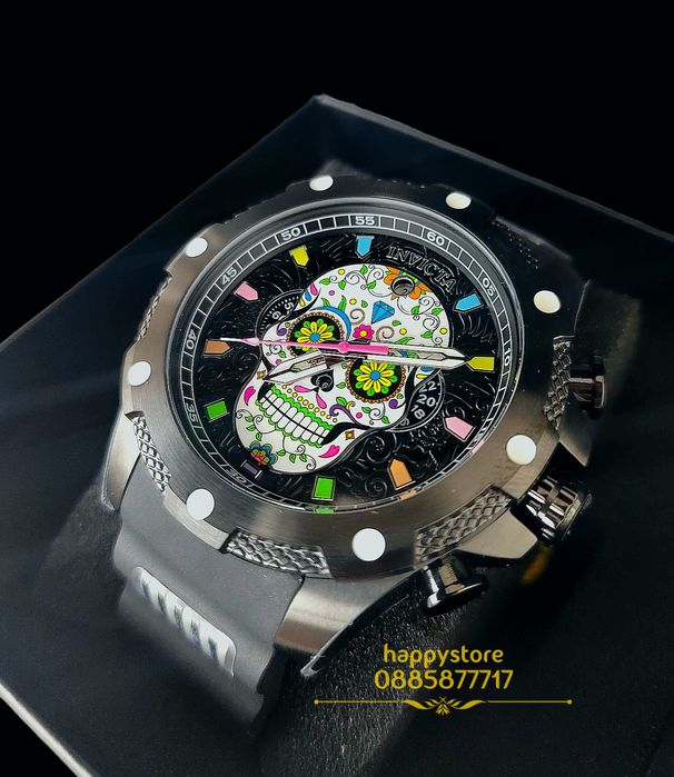 INVICTA Muertos black 50 mm, Инвикта нов ръчен часовник