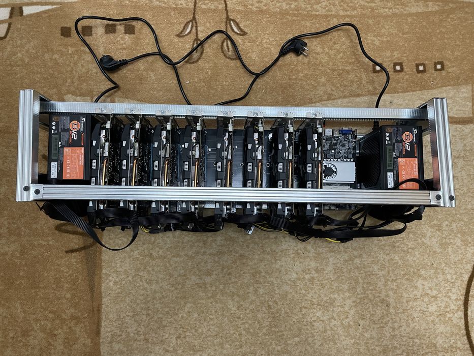 Риг 8 карти MSI 1060 6gb 170mh