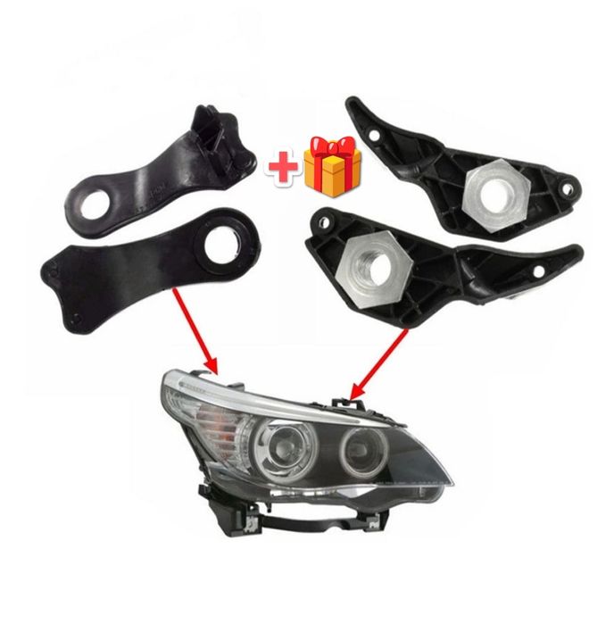 Нови Щипки/Държачи/уши за фарове BMW E60 E61 цял комплект или на брой