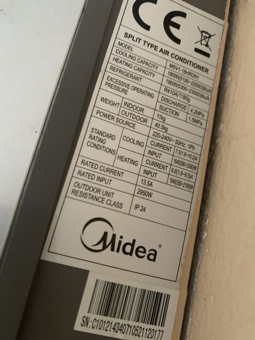 Работещ климатик Мидеа