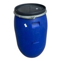 Butoi plastic F Gros 120 L cu capac si cerc metalic Produs la moda