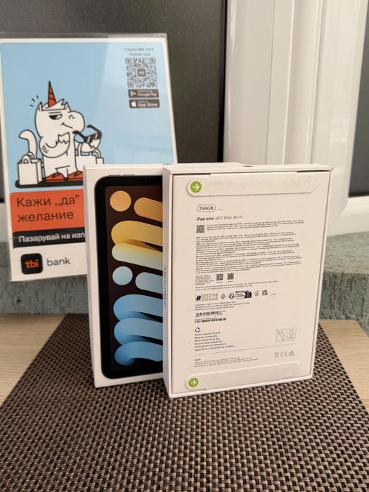 Лизинг! 50лв/м Apple iPad mini (A17 Pro) 7 256GB / WiFi / BLUE / Space Gray