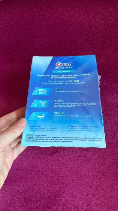 Crest Benzi albire dentara dinti Peroxid 12% 1 Hour Express Supreme