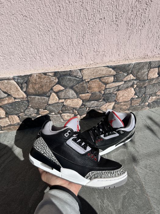 Jordan 3 Black Cement CADOU Crease Shields