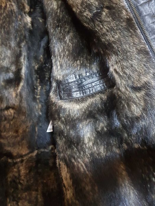 СПЕШНО Мъжко палто от естествена кожа и косъм EU size 60 (X-Large ½)