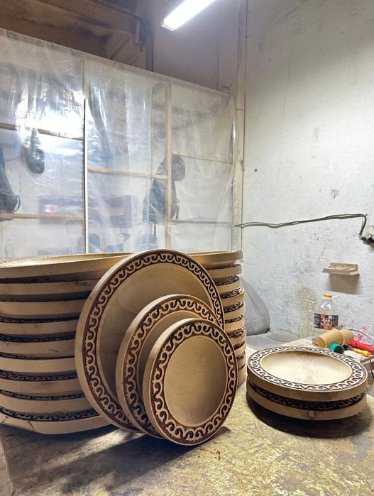 табақ Петропавл астау СКО майға пісірілген тұтас ағаш