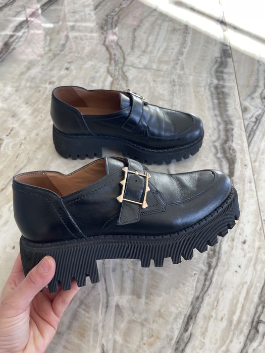 Pantofi cu platforma din piele naturala Marelbo