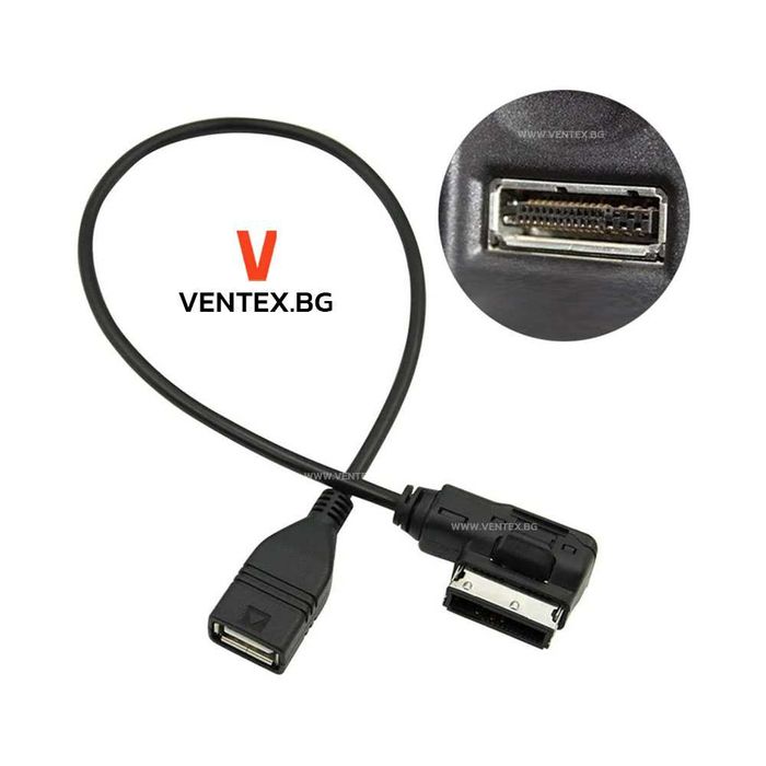USB кабел за Mercedes Benz AMI Media In MMI за музика от флашка