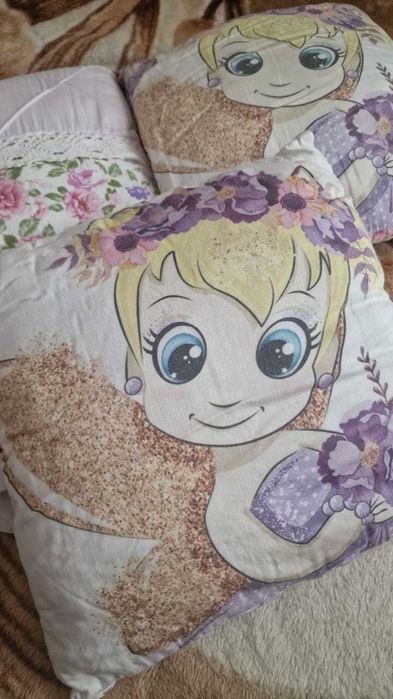 Продам бортики в кроватку+балдахин