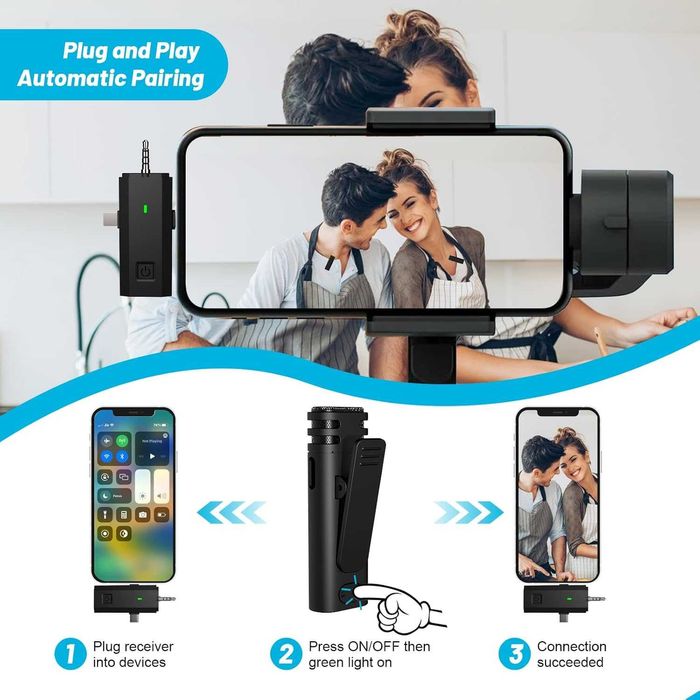 Двоен безжичен петличен  микрофон Sjpzwcrl