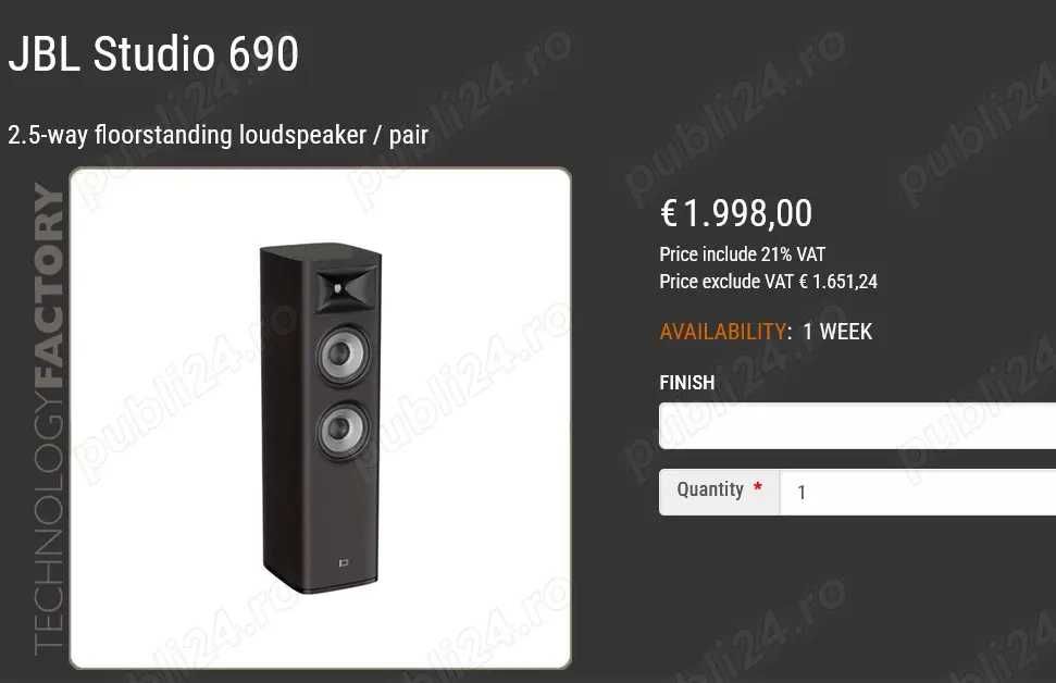 Boxe JBL Studio 690- Noi