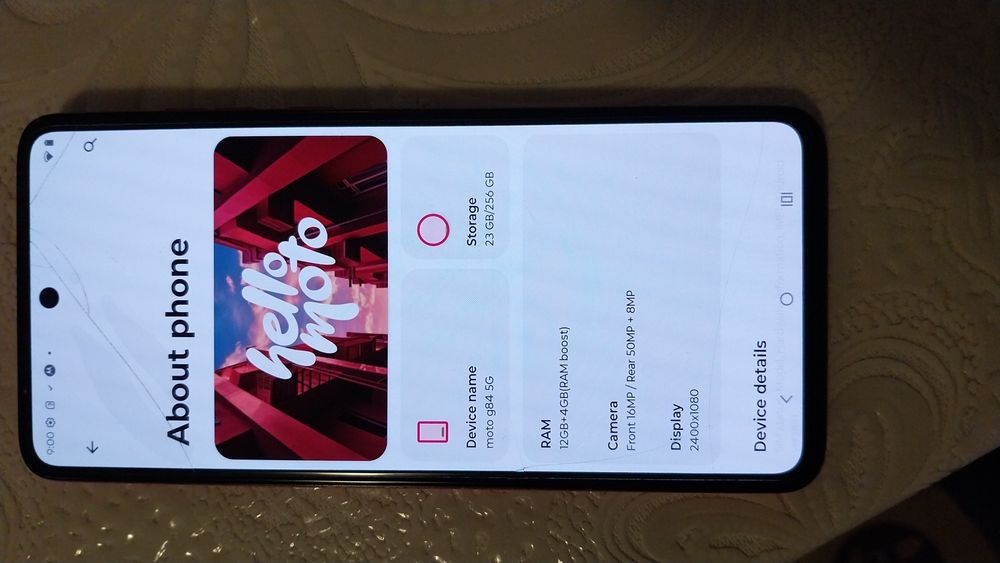 Motorola G84 5G dual sim, 256Gb, 8Gb RAM, Magenta, 700 lei