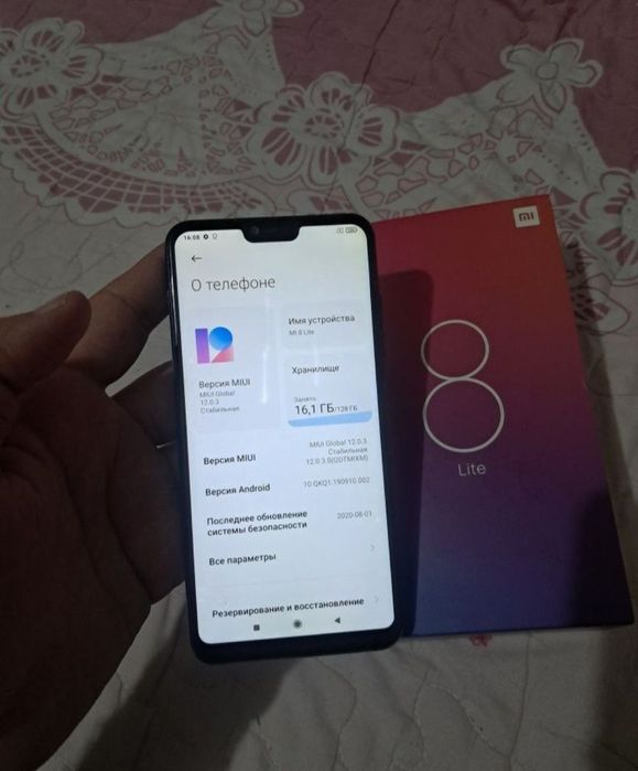 Xiaomi MI 8 Lite 6/128GB Black Igravoy Karobka Flagman Holati Yaxshi