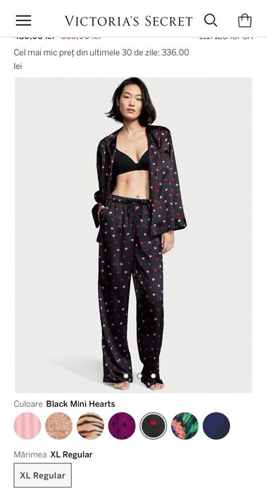 Pijama lunga satin Victoria’s Secret