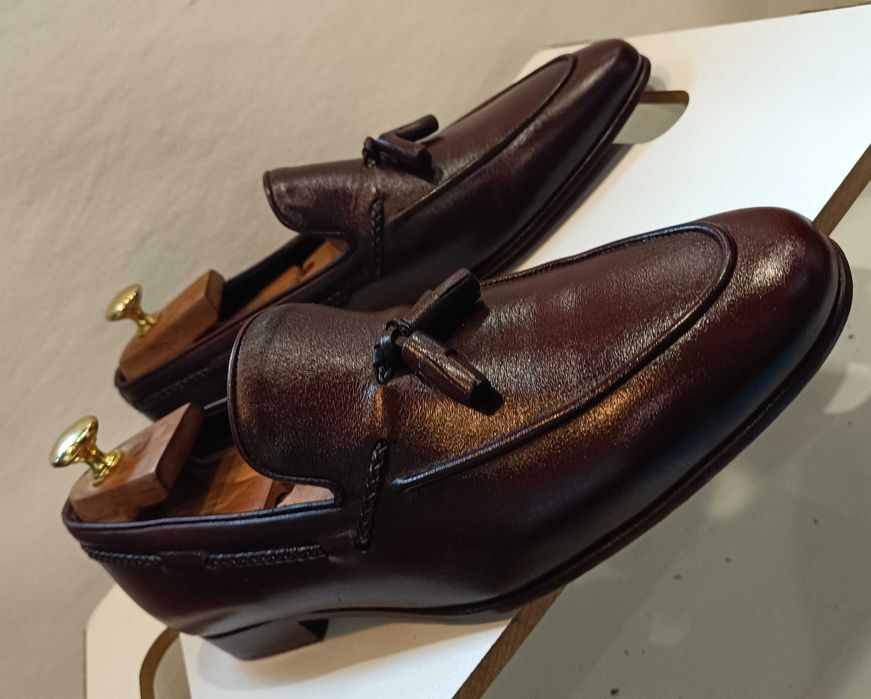Pantofi loafer 42 tassel premium Il Passo piele naturala moale