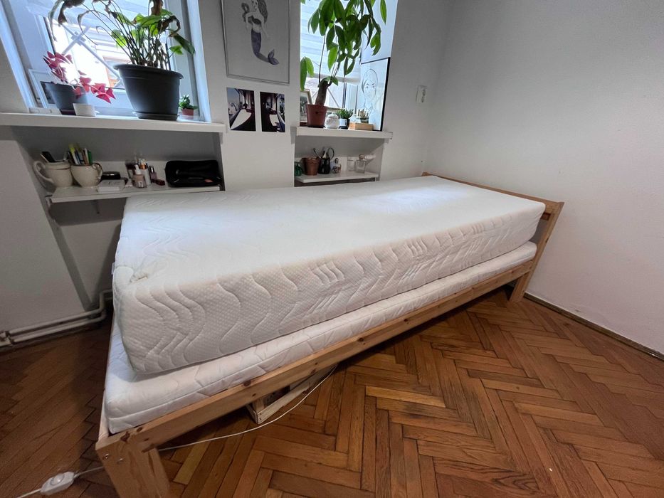 Saltea Ortopedica BEST SLEEP Dream Waves si pat Ikea