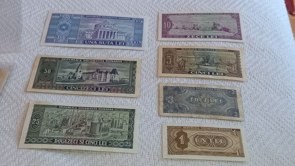 Vand lot complet de 7 bancnote an 1966, stare f frumoasa