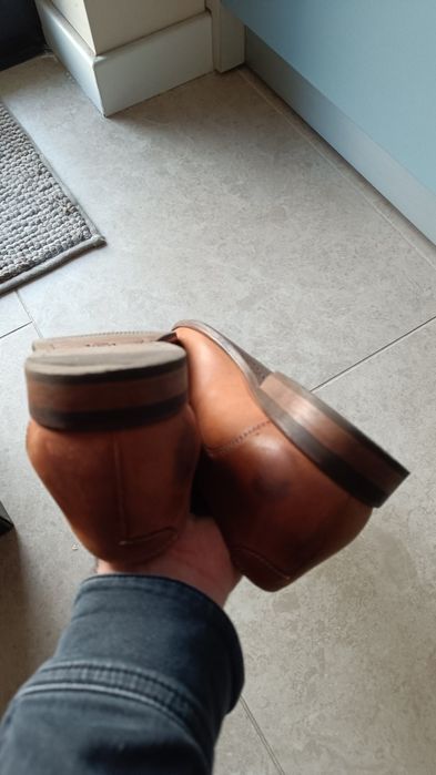 Pantofi eleganti  piele cognac barbati