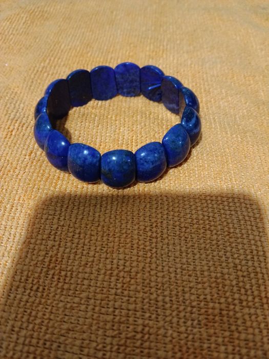 Bratara lapis lazuli lățime 1.7 cm interior 6.5 reglabil