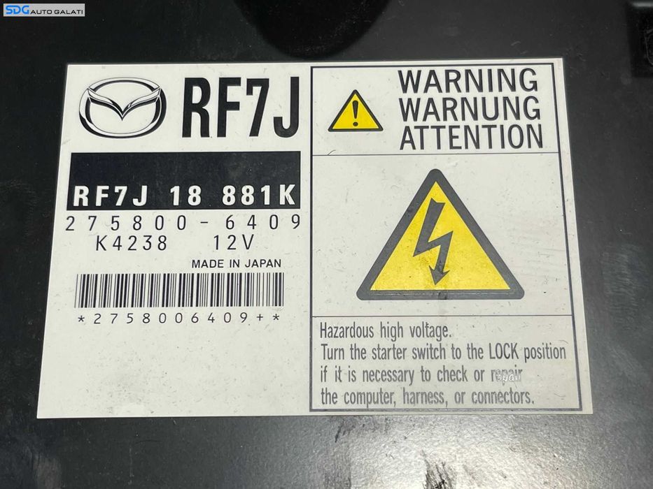 ECU Calculator Mazda 6 2.0 D RF7 2002 - 2008 Cod RF7J18881K 275800-6409 [L3231]