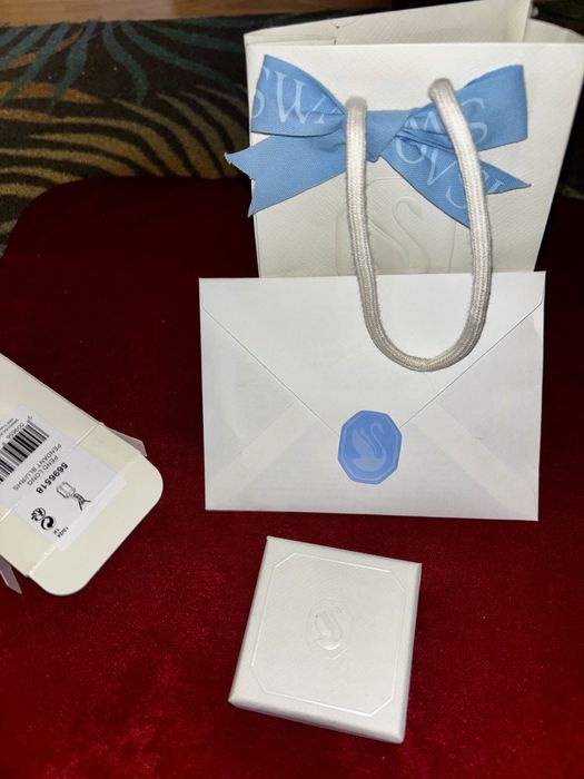 Pandantiv Millenia Swarovski octogonal, albastru, placat cu rodiu