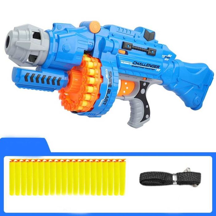 Голям детски ръчен пистолет с меки куршуми стрели/ 1 бр мишена /