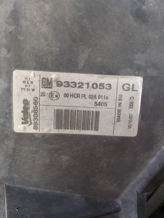 Far dreapta opel meriva a 93321053 89308560