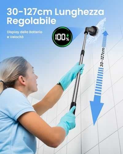 Leebein електрическа почистваща четка 2025 с 7 накрайника