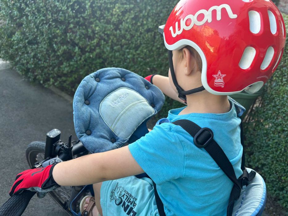 Scaun bicicletă copil WeeRide SafeFront Deluxe (montare centru) + Cască GRATUIT