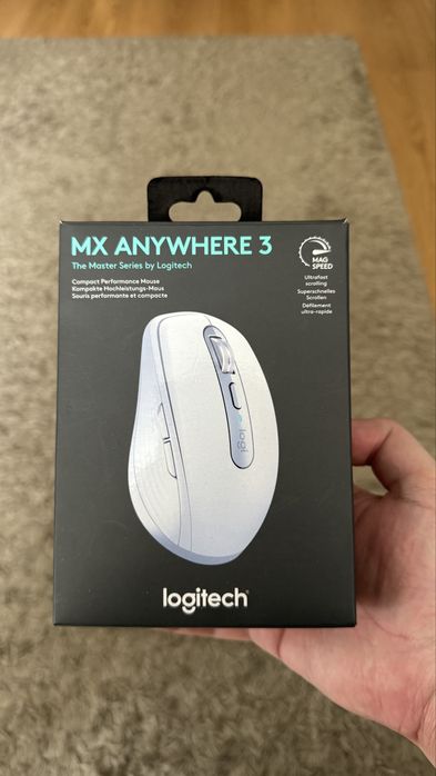 Mouse Wireless/Bluetooth Logitech MX Anywhere 3S, 8000 dpi, Pale Grey