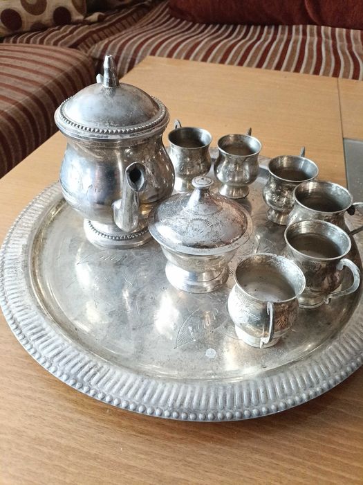 Ретро сервиз за кафе посребрен