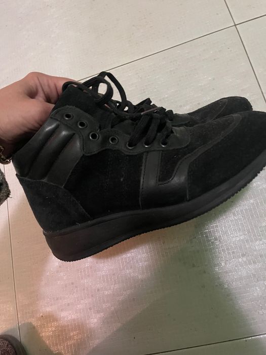 Черни боти от велур и кожа 40