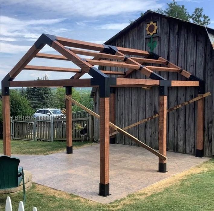 Навесы.Беседки..Пергола. навес разборный из дерево и коннекторов