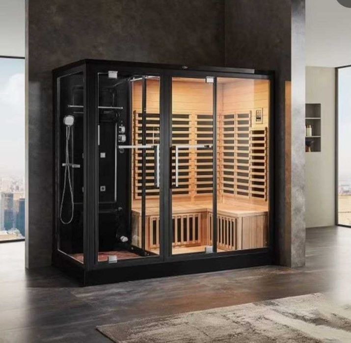 Паровая душевая кабина. Сауна-баня MYGUESS. Dush kabina saunali