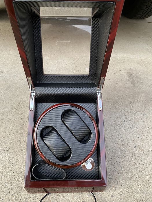 Cutie lemn rotativa ceasuri