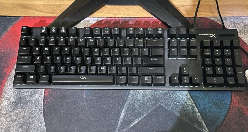 Механична клавиатура HyperX - Alloy Origins, HyperX Aqua, RGB, черна