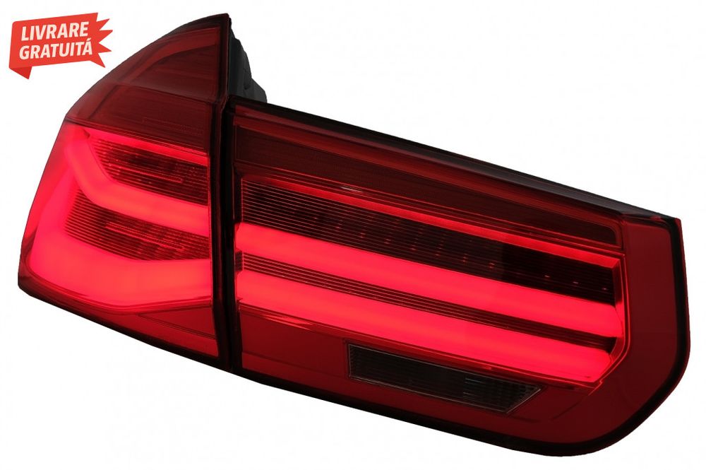 Stopuri LED BMW Seria 3 F30 (2011-2019) Rosu Clar LCI Design cu Semnal