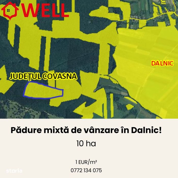 Pădure mixtă de vânzare în Dalnic!